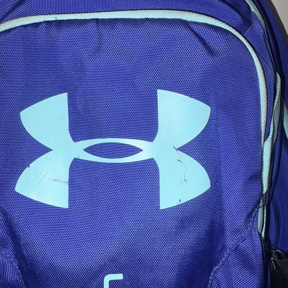 Under Armour Royal Blue Backpack with Mint Accents - Picture 3 of 12